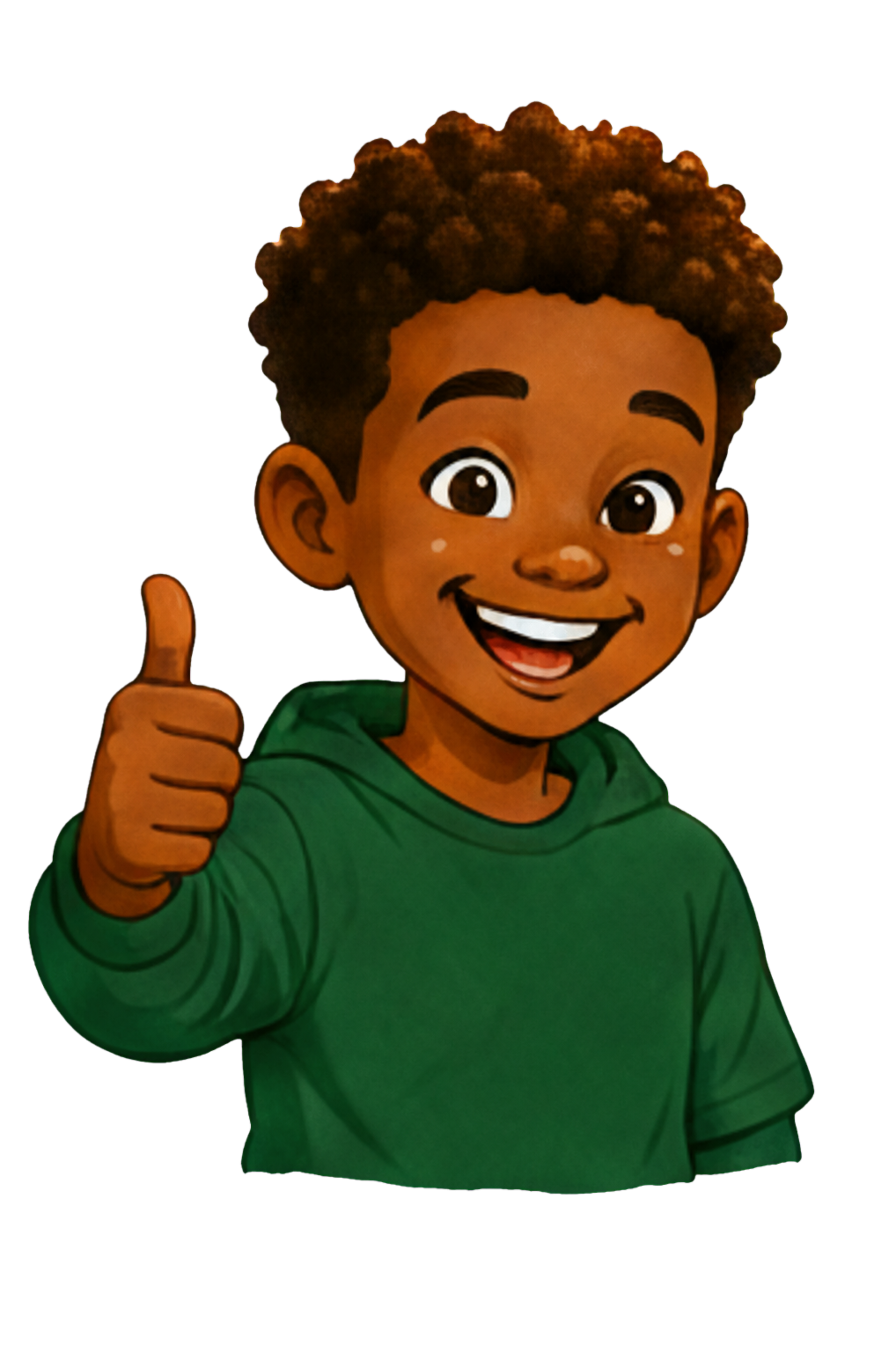 A Wealthi student giving a thumbs up